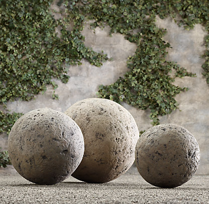 restoration hardware stone garden spheres